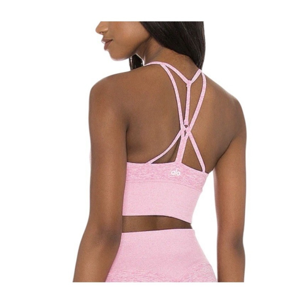 ALO Yoga Sports Bra Women's XS Pink Atheisure‎ Workout Gym Padded